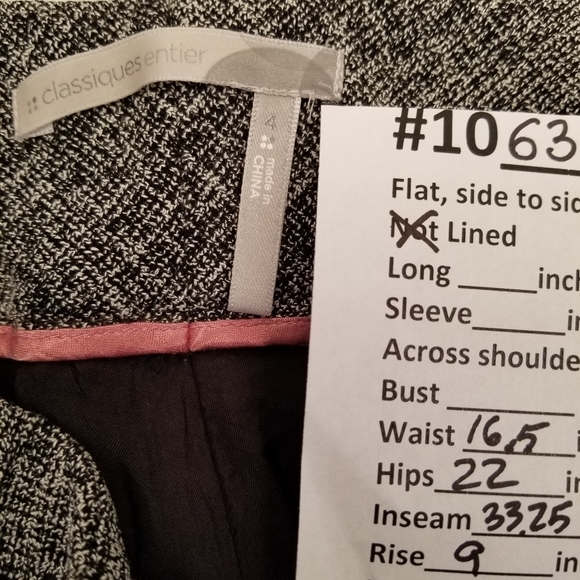 1063 Preownd Classiques Entier Salt & Pepper Pants - Picture 8 of 16